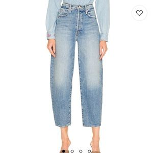 NWT MOTHER The Curbside Ankle Straight Balloon Leg Jeans